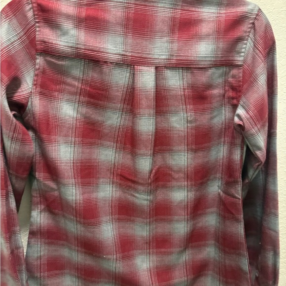 DIXXON Pinot and Gray Plaid Pearl Snap Button Flannel Size S - Picture 2 of 9